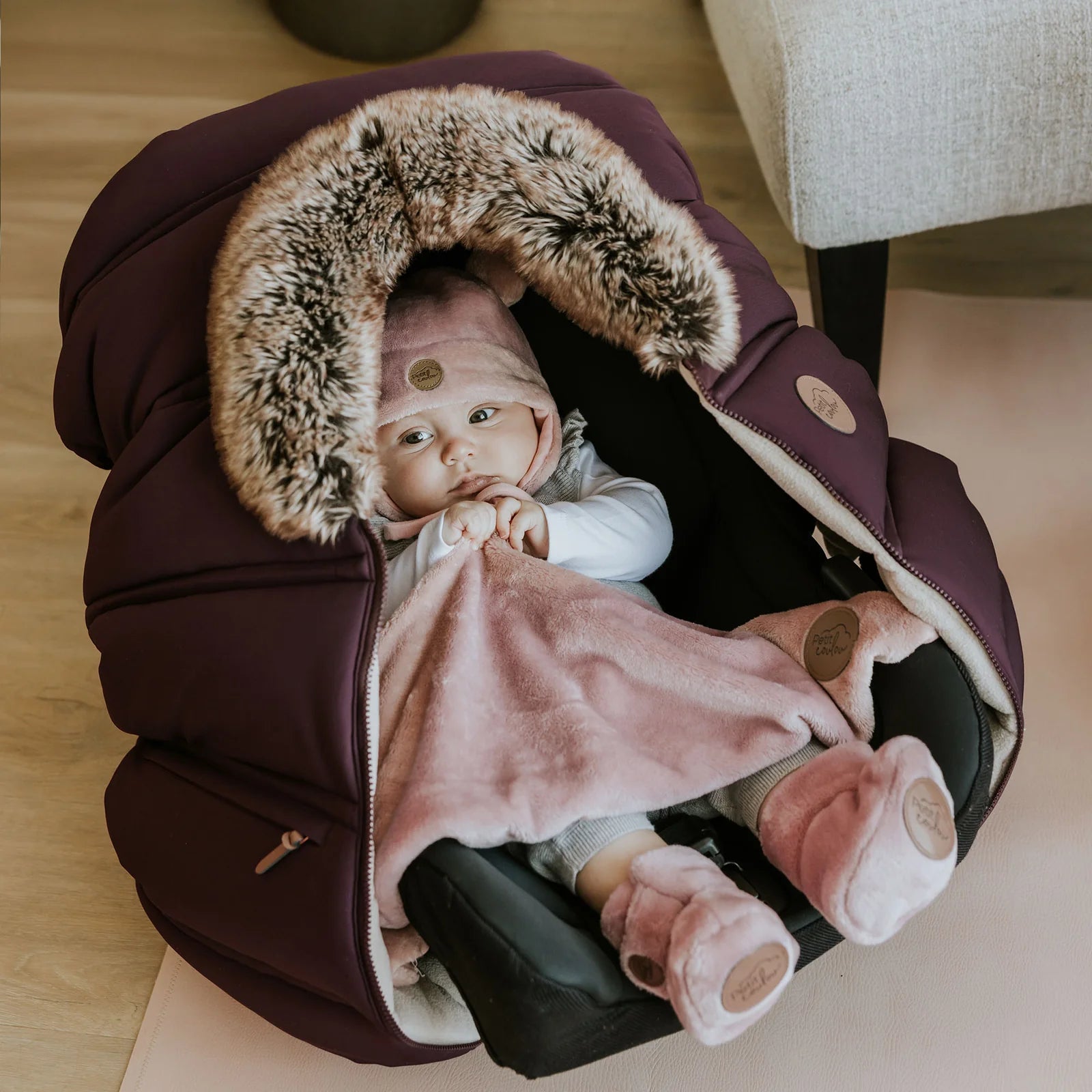 Housse hiver pour siège d'auto - Collection classique (-30°C à 5°C) - PRUNE - Institut MAIA