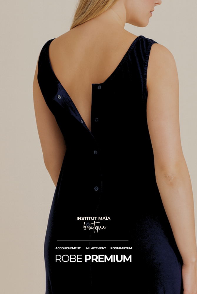 ROBE D'ACCOUCHEMENT PREMIUM EN BAMBOU - SIGNÉE MAÏA - Institut MAIA