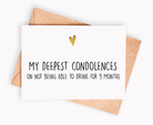 CARTE DE GROSSESSE DRÔLE - MY DEEPEST CONDOLENCES - Institut MAIA