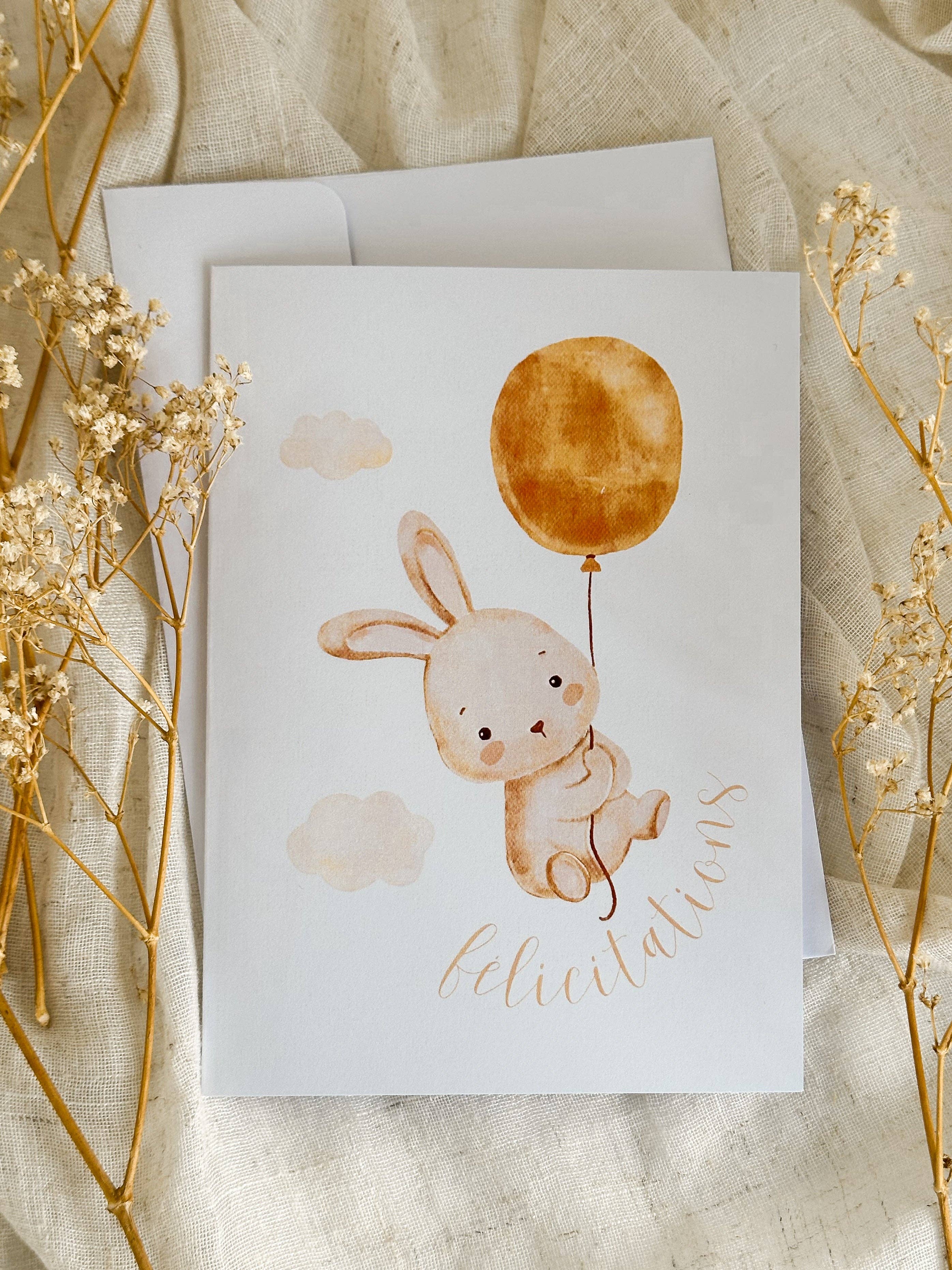 CARTE DE NAISSANCE LAPIN - Institut MAIA