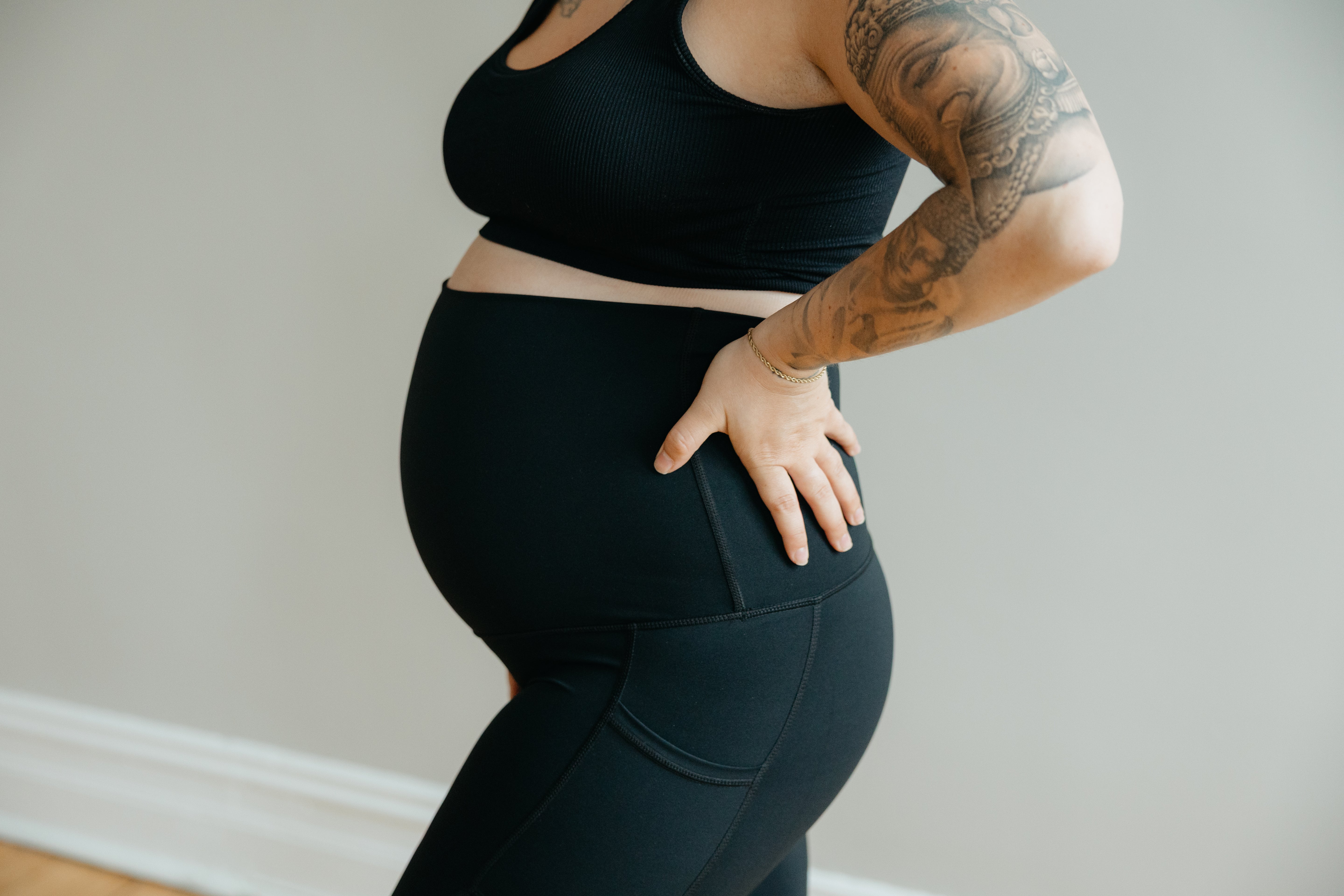 LEGGING DE MATERNITÉ ATHENA - NOIR - Institut MAIA