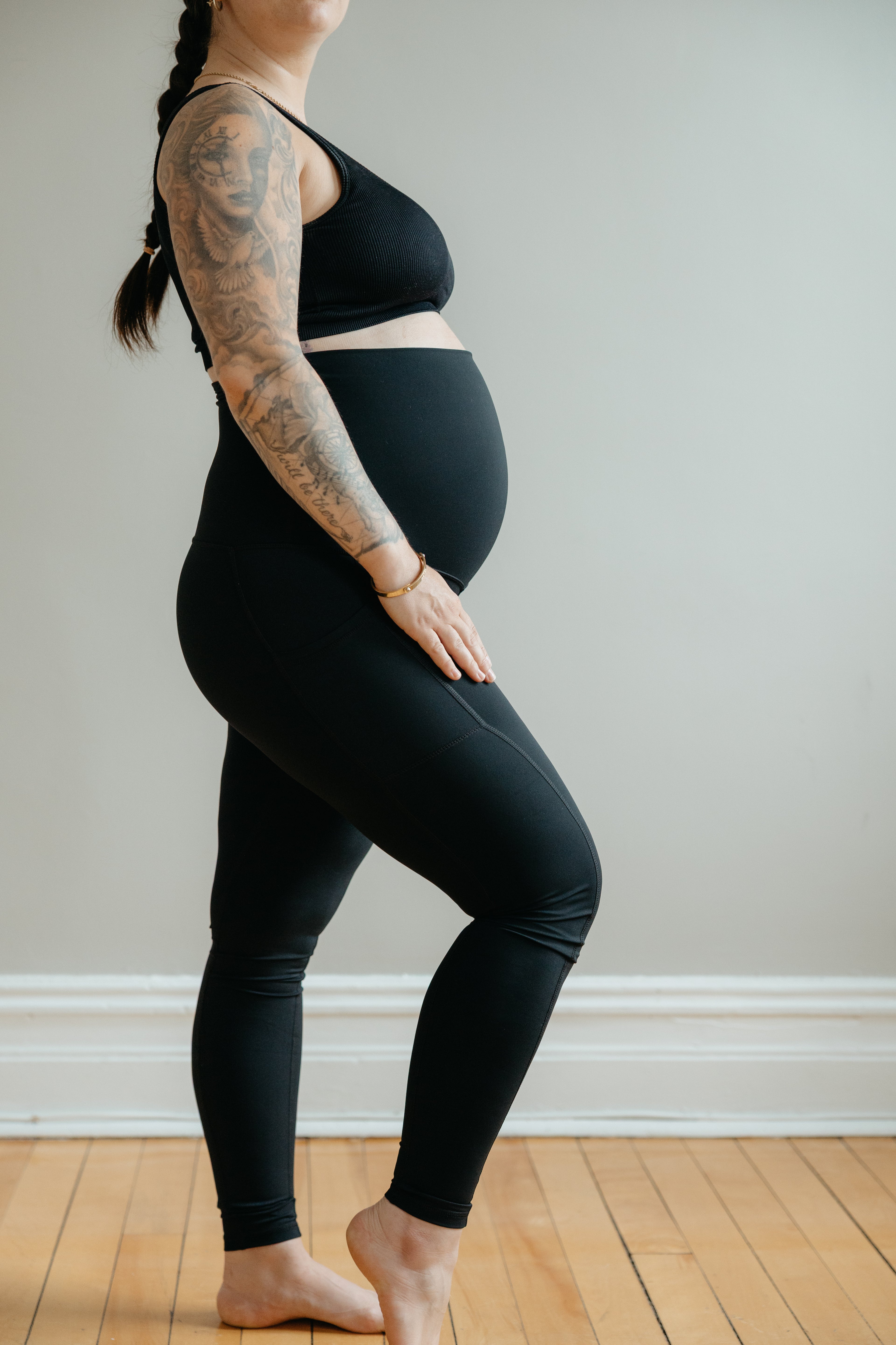 LEGGING DE MATERNITÉ ATHENA - NOIR - Institut MAIA