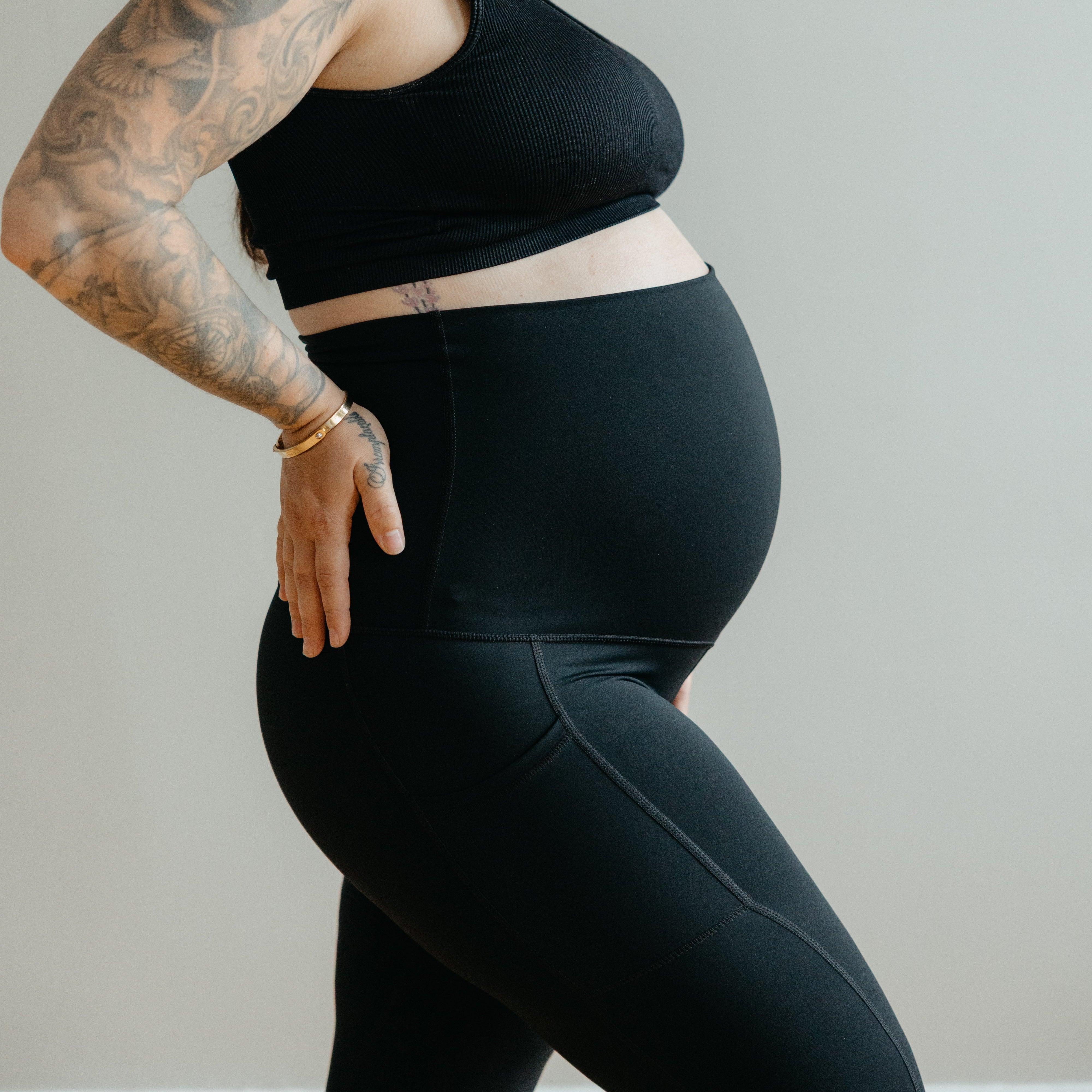 LEGGING DE MATERNITÉ ATHENA - NOIR - Institut MAIA