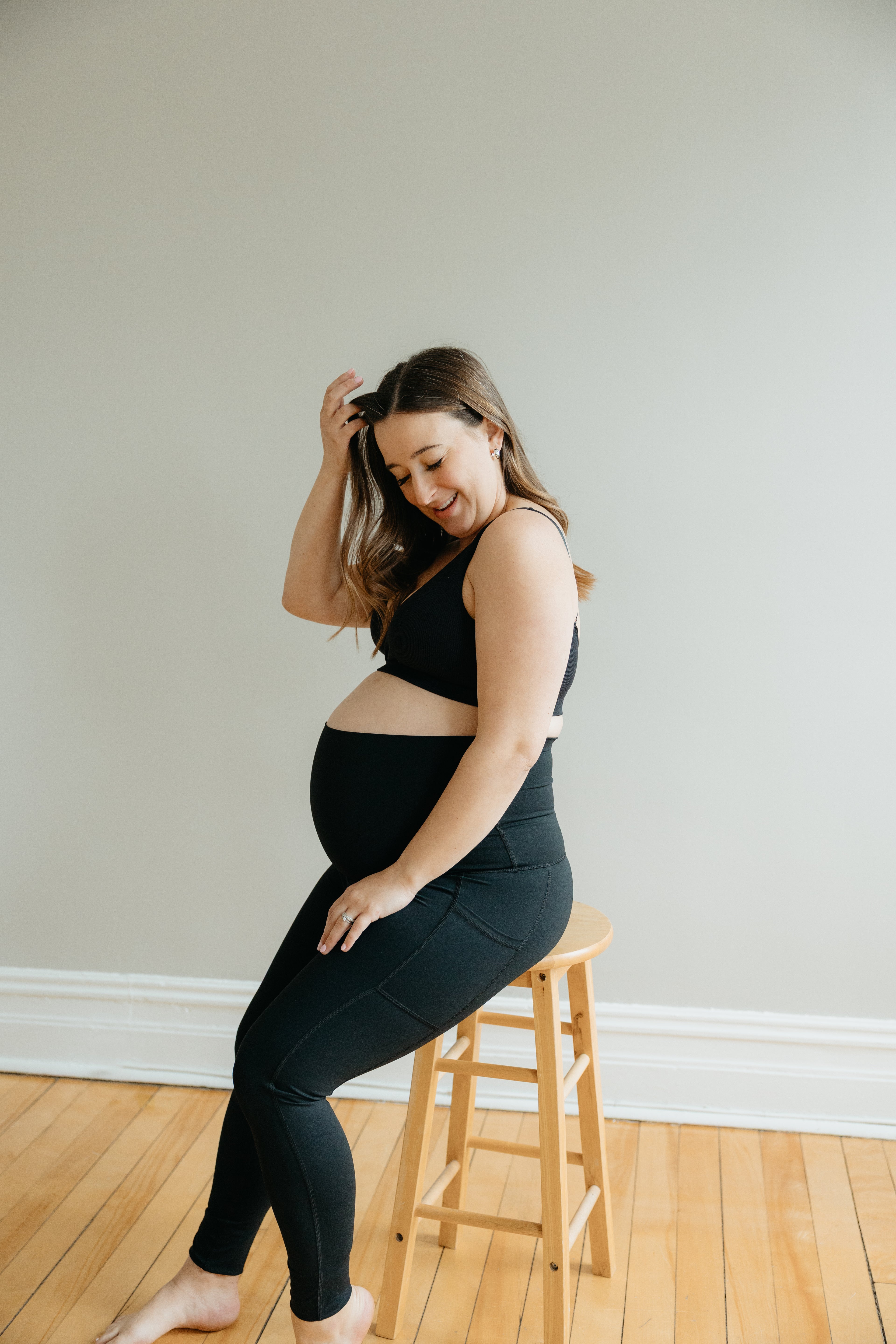 LEGGING DE MATERNITÉ ATHENA - NOIR - Institut MAIA