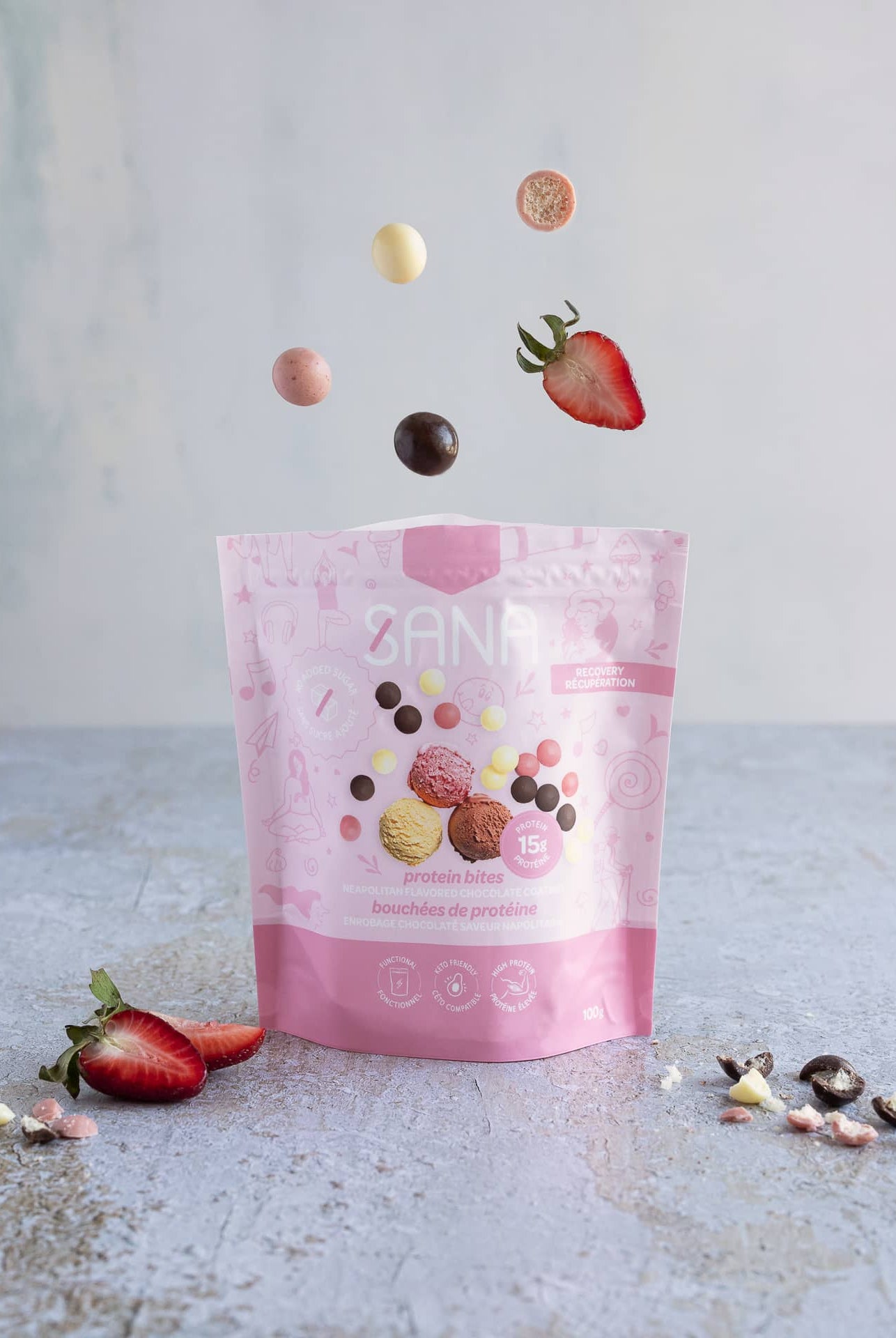 BOUCHÉES DE PROTÉINE CHOCOLATÉES - NAPOLITAINE - Institut MAIA
