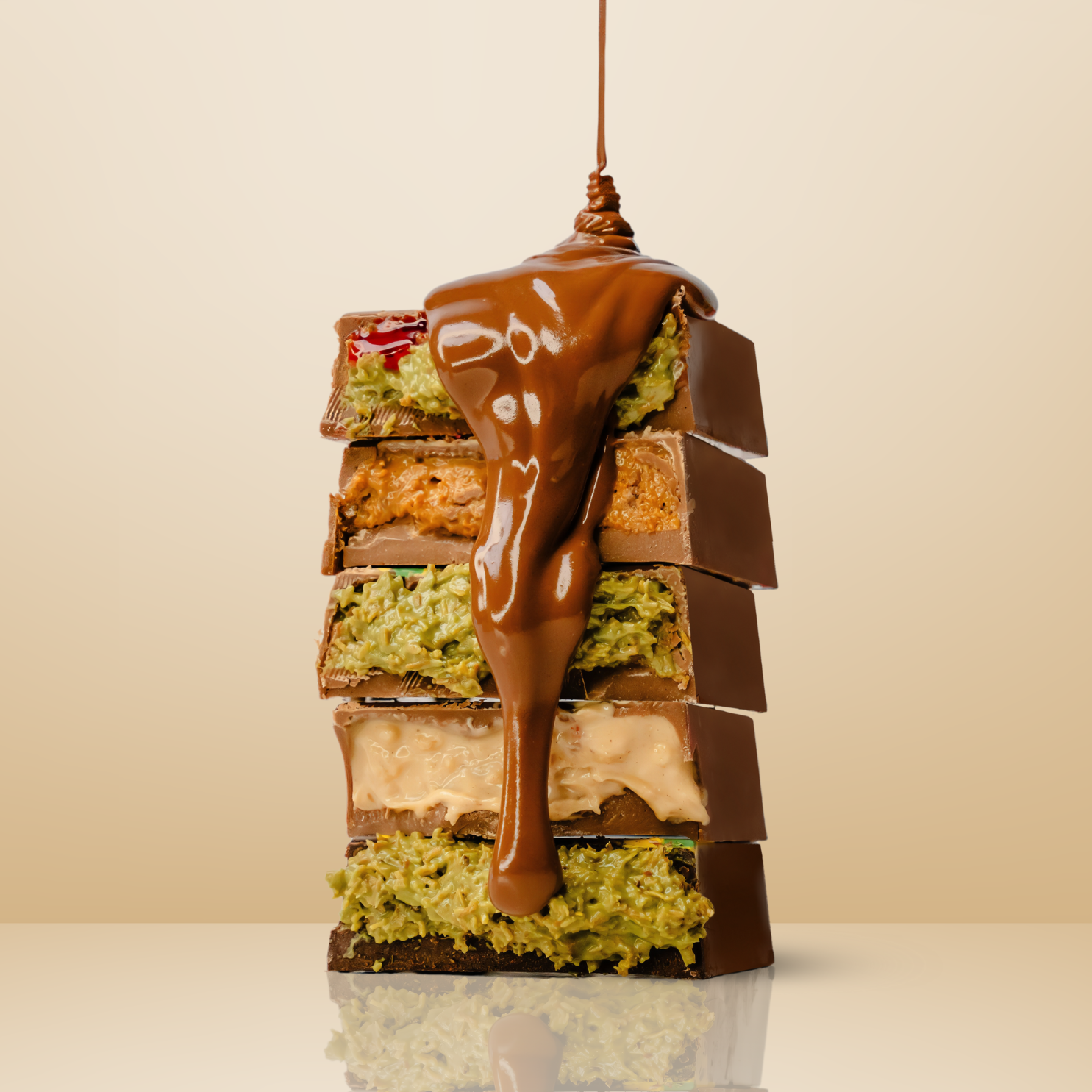 BARRE DE CHOCOLAT AU LAIT STYLE DUBAÏ - Pistache & Kataifi - Institut MAIA