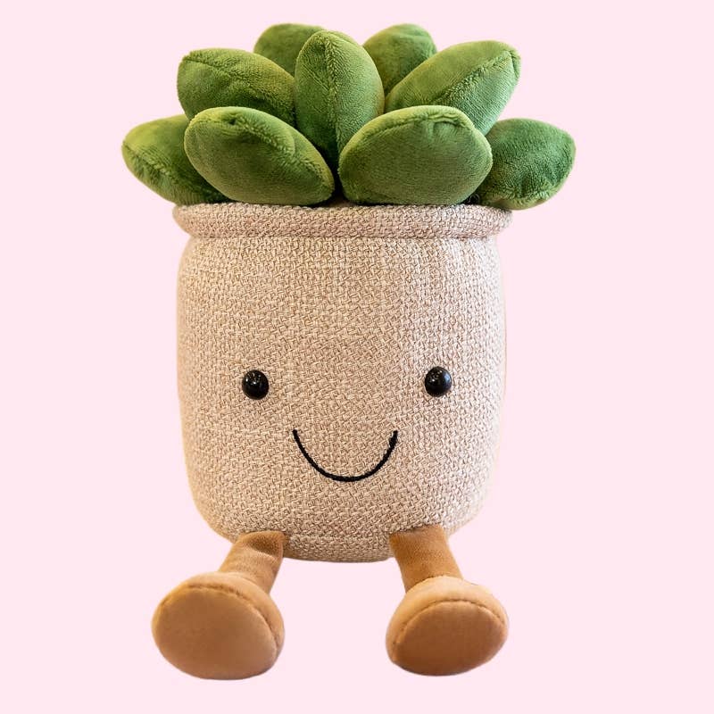 Peluche Succulente Souriante de 8" - Décoration Maison/Bureau - Institut MAIA