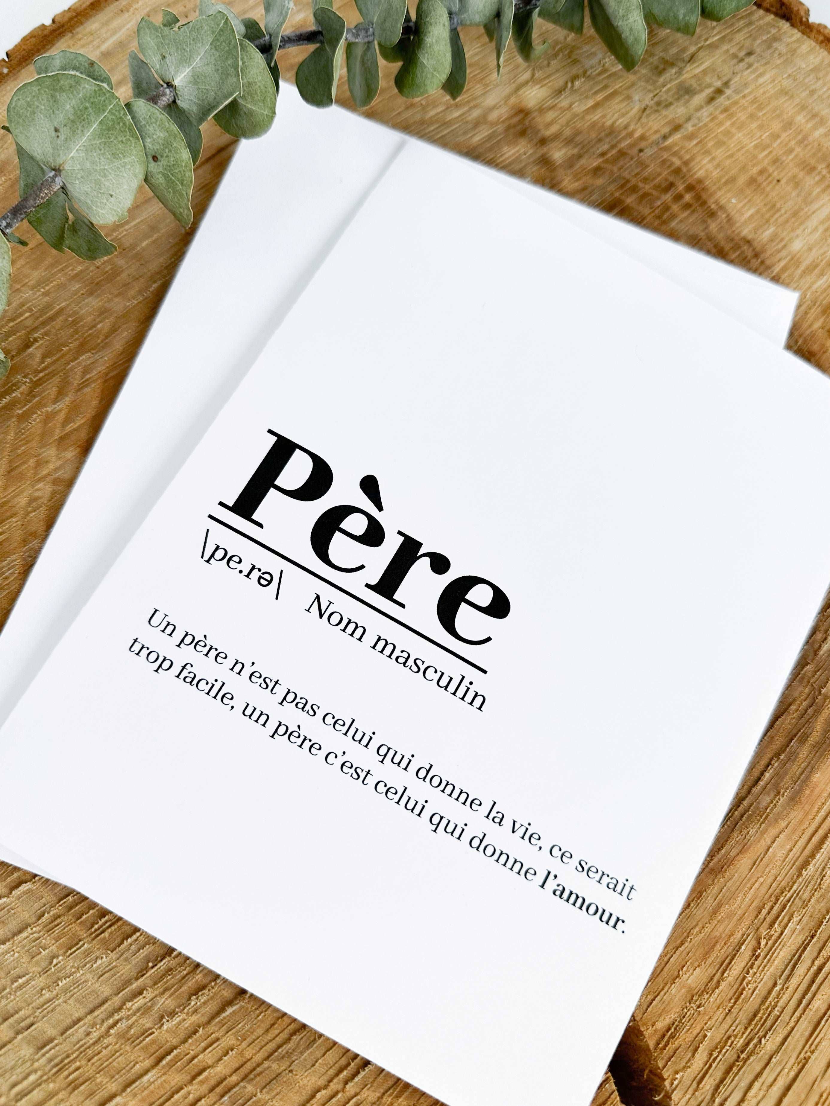 CARTE DE FÊTE DES PÈRES - DÉFINITION - Institut MAIA