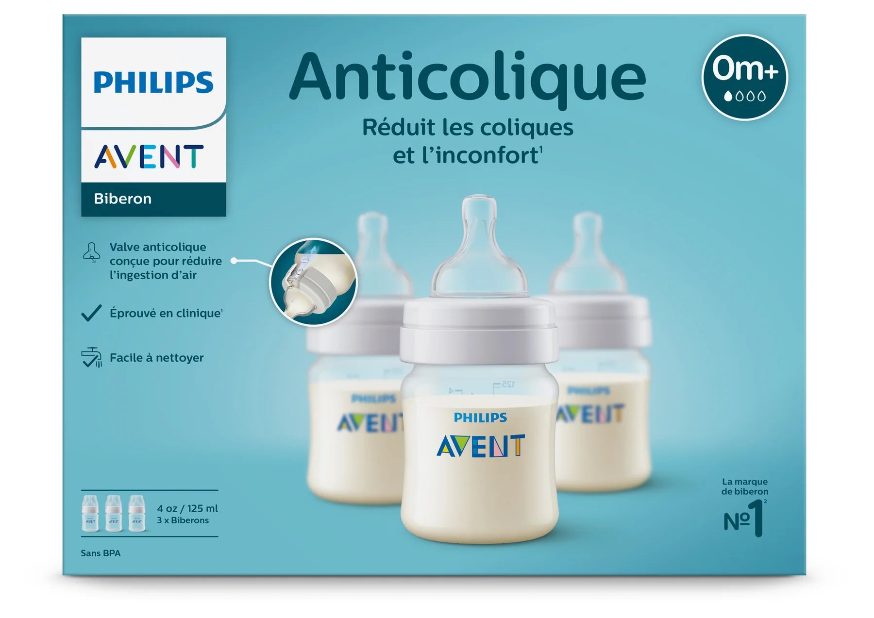 BIBERON ANTI-COLIQUE - 4 oz 3pk - Institut MAIA