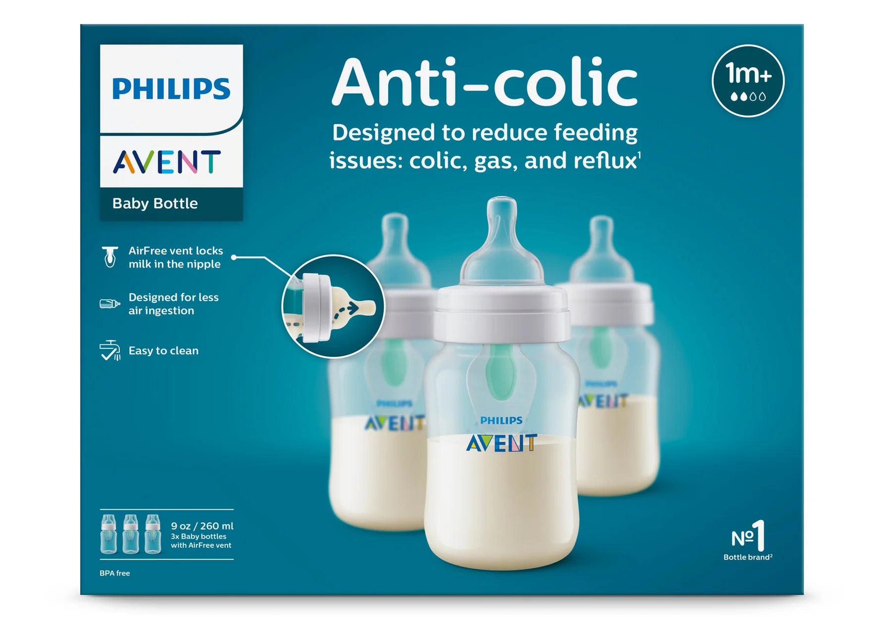 BIBERON ANTI-COLIQUE AVEC VALVE AIRFREE - Institut MAIA