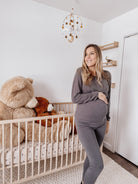 ENSEMBLE PYJAMA FLORA - CHARCOAL - Institut MAIA