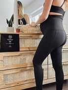 LEGGING DE MATERNITÉ ATHENA - NOIR - Institut MAIA