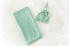 ENSEMBLE COUVERTURE ET BONNET - SAUGE - - Institut MAIA