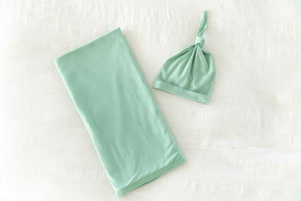 ENSEMBLE COUVERTURE ET BONNET - SAUGE - - Institut MAIA