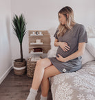 ROBE T-SHIRT DE MATERNITÉ AKNA - CHARCOAL - Institut MAIA