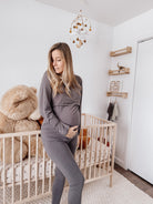 ENSEMBLE PYJAMA FLORA - CHARCOAL - Institut MAIA