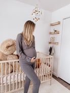 ENSEMBLE PYJAMA FLORA - CHARCOAL - Institut MAIA