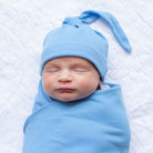 ENSEMBLE COUVERTURE ET BONNET - BLEU CIEL - Institut MAIA