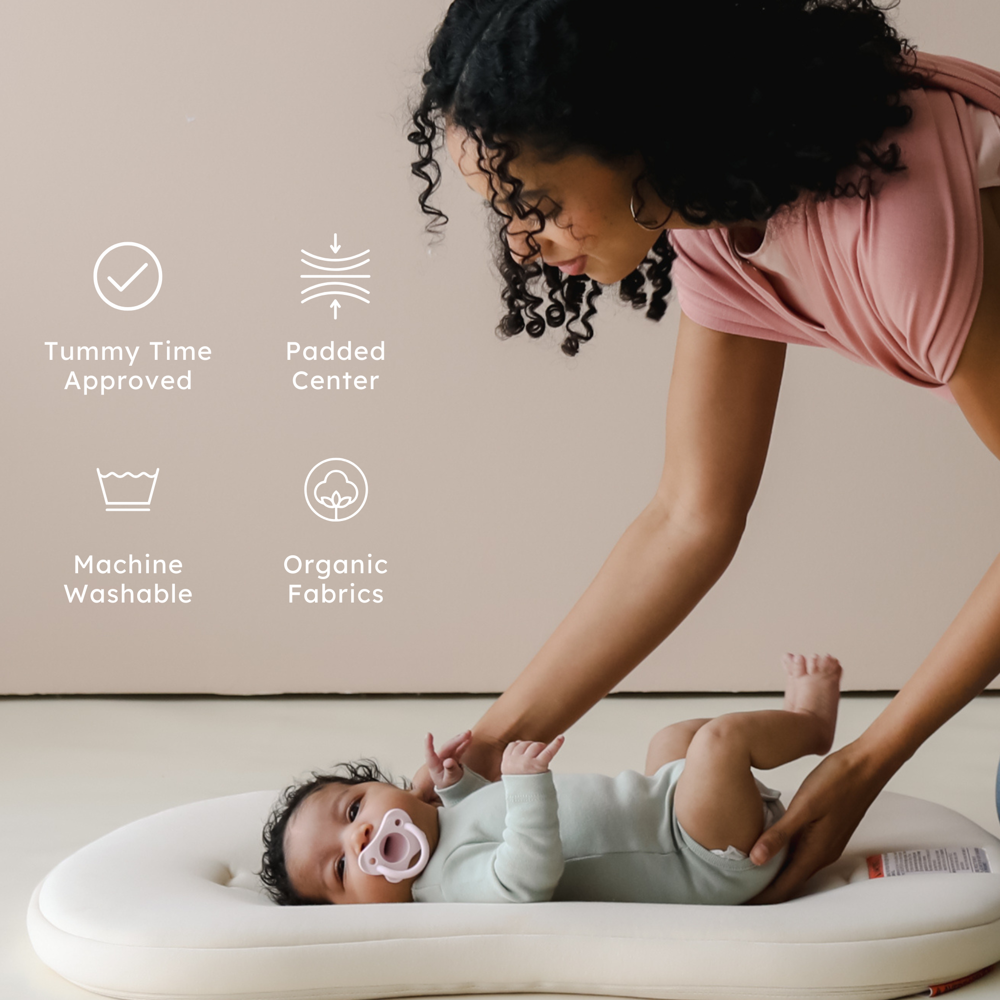 COUSSIN SNUGGLE ME LOUNGER CURVE - Naturel - Institut MAIA