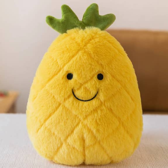 Peluche duveteux ananas/mangue/citron/fraise de 20 cm - Institut MAIA