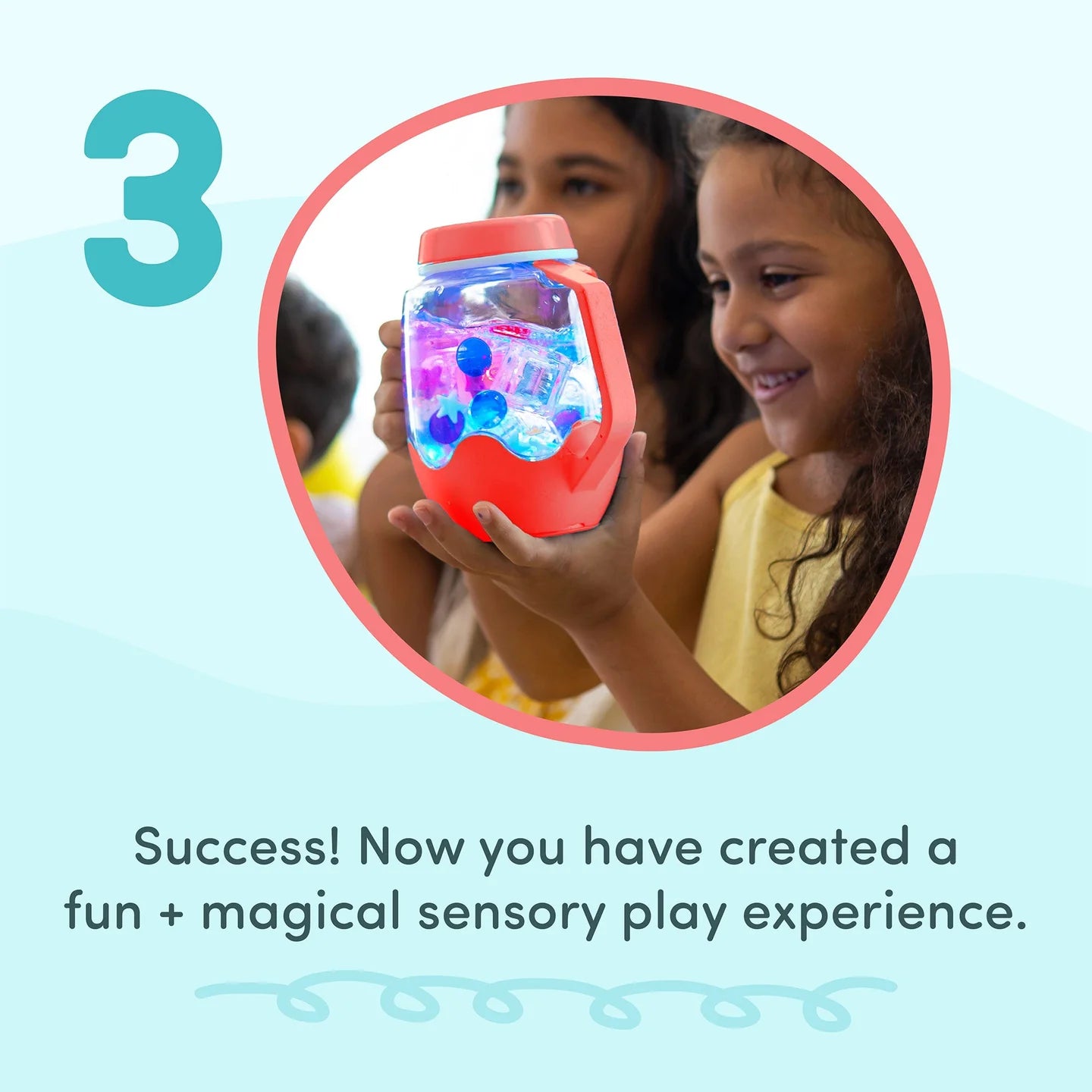 Bocal de jeux sensoriels lumineux - Bleu - Glo Pals - Institut MAIA