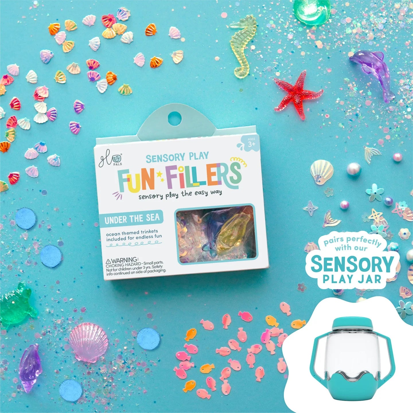 Fun filler pour bocal de jeux sensoriels - Under the sea - Glo Pals - Institut MAIA