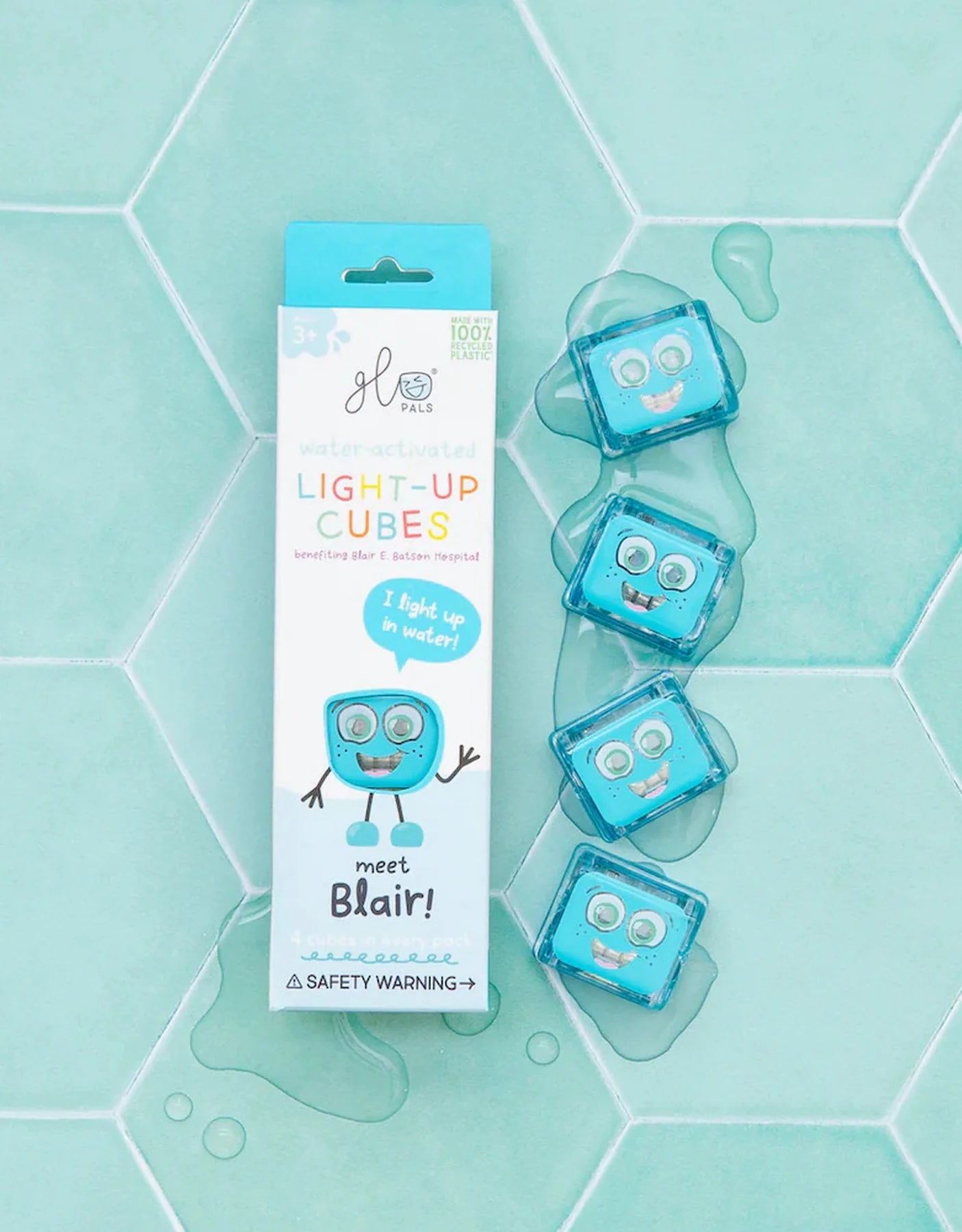 CUBE LUMINEUX BLEU - BLAIR - Glo Pals - Institut MAIA