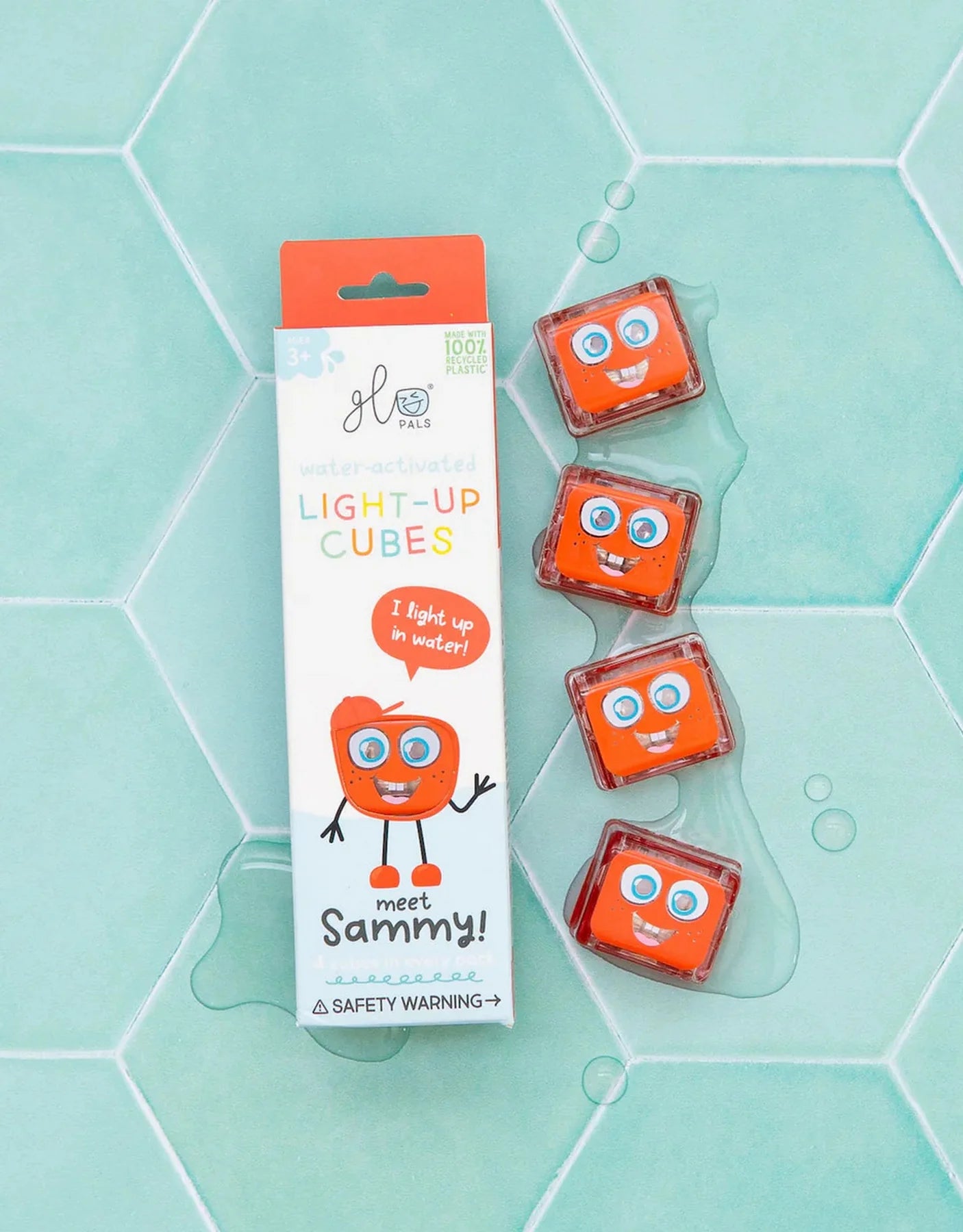 CUBE LUMINEUX ROUGE - SAMMY - Glo Pals - Institut MAIA