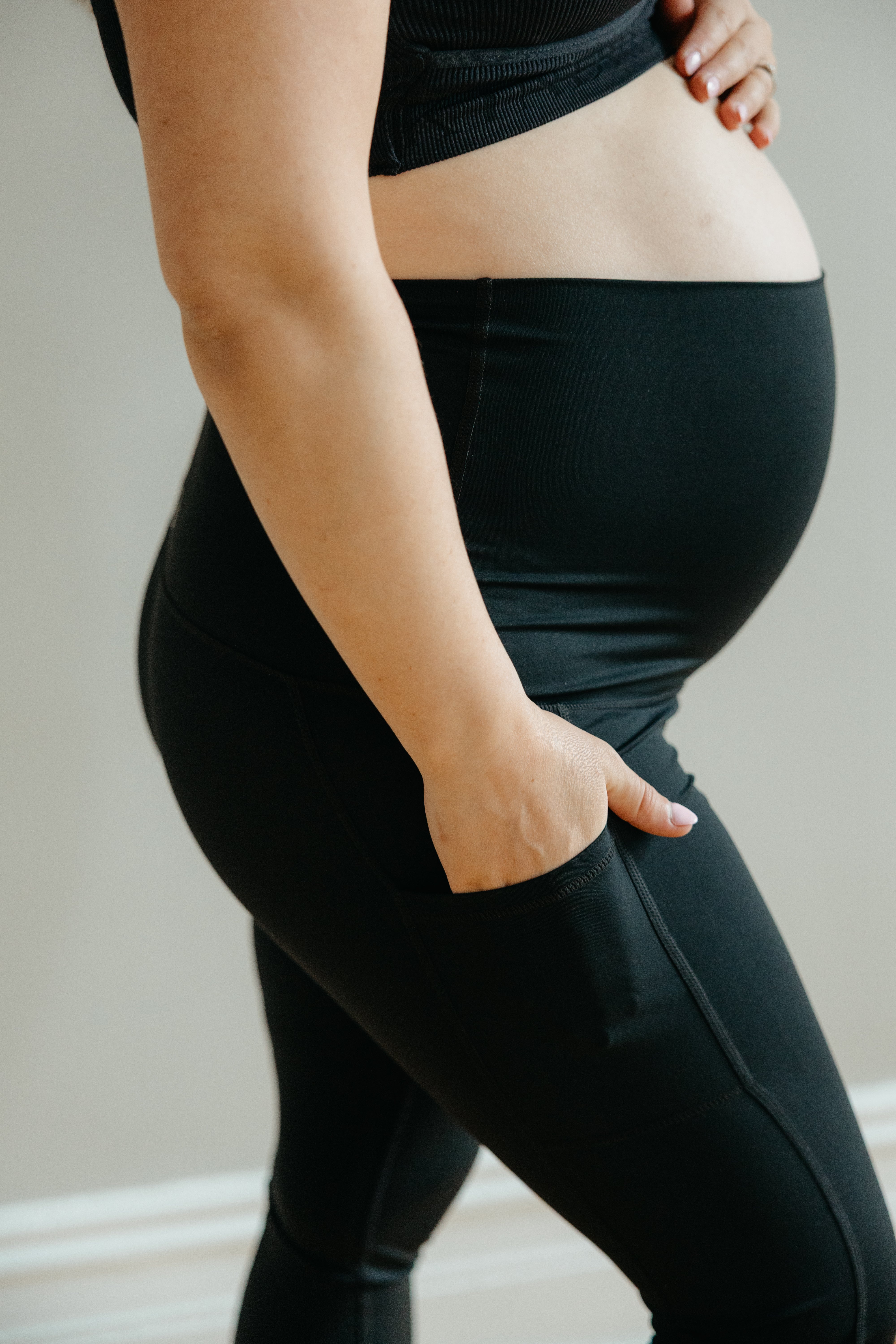 LEGGING DE MATERNITÉ ATHENA - NOIR - Institut MAIA