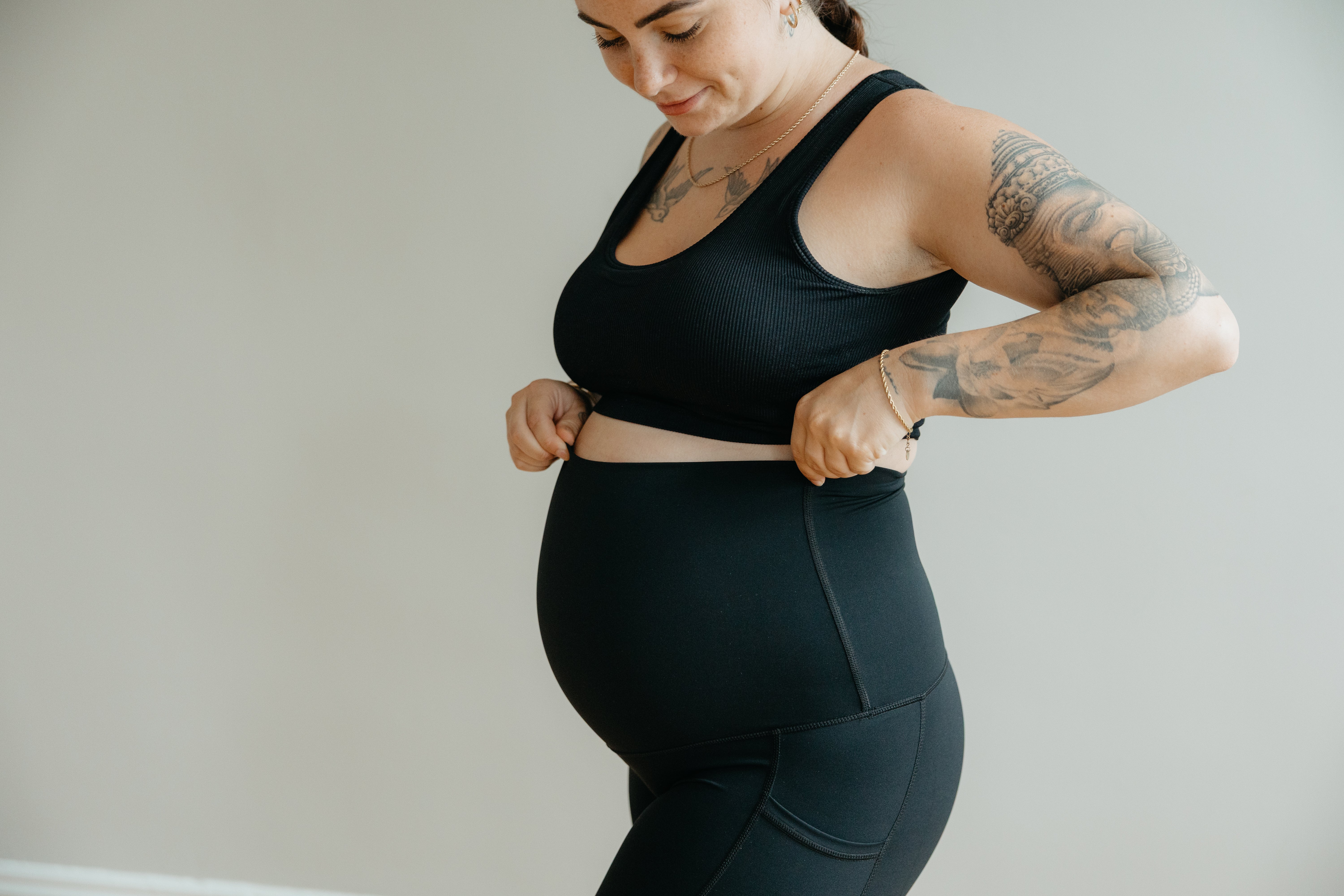 LEGGING DE MATERNITÉ ATHENA - NOIR - Institut MAIA