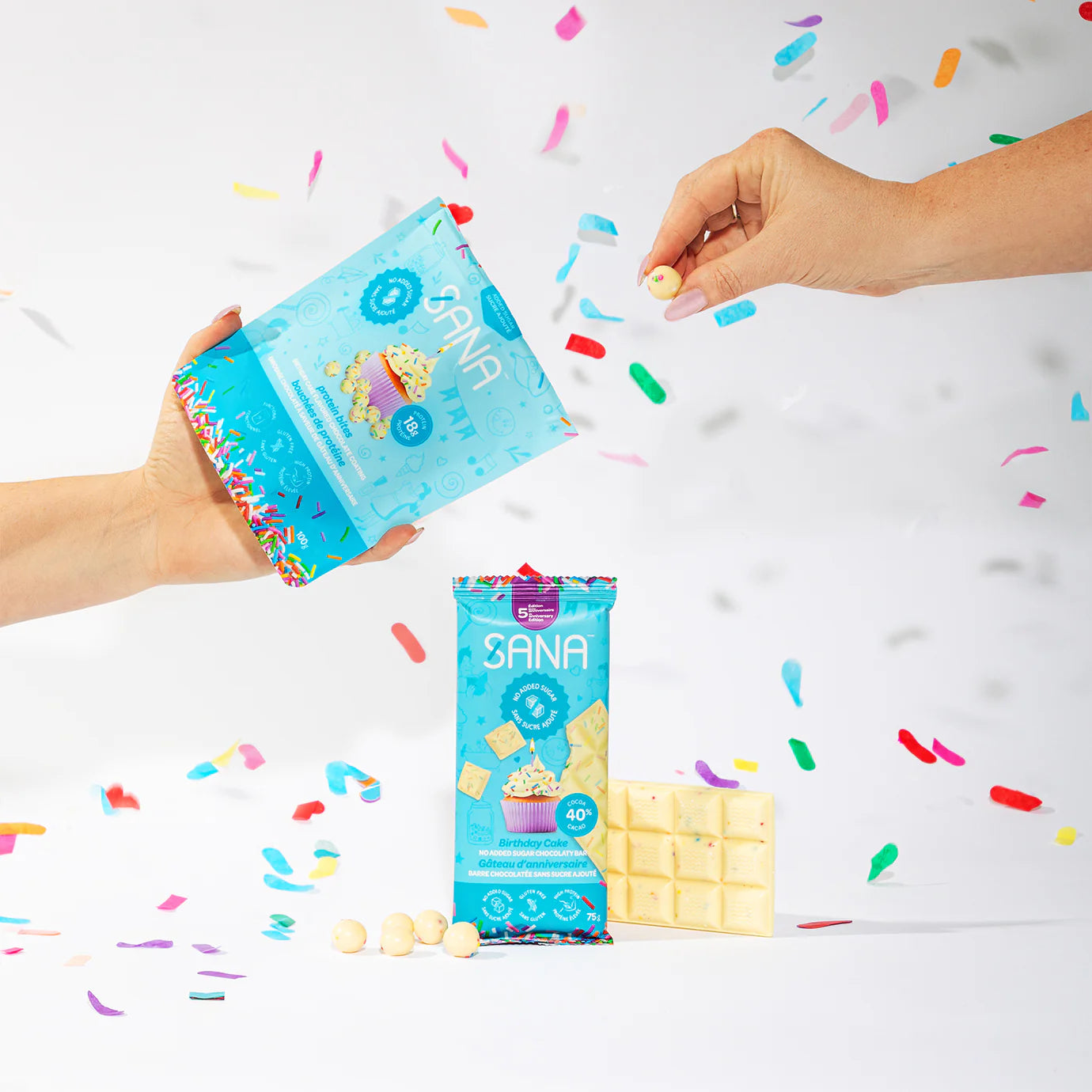 BARRE CHOCOLATÉE BLANCHE GÂTEAU D'ANNIVERSAIRE 2g DE SUCRE - Institut MAIA