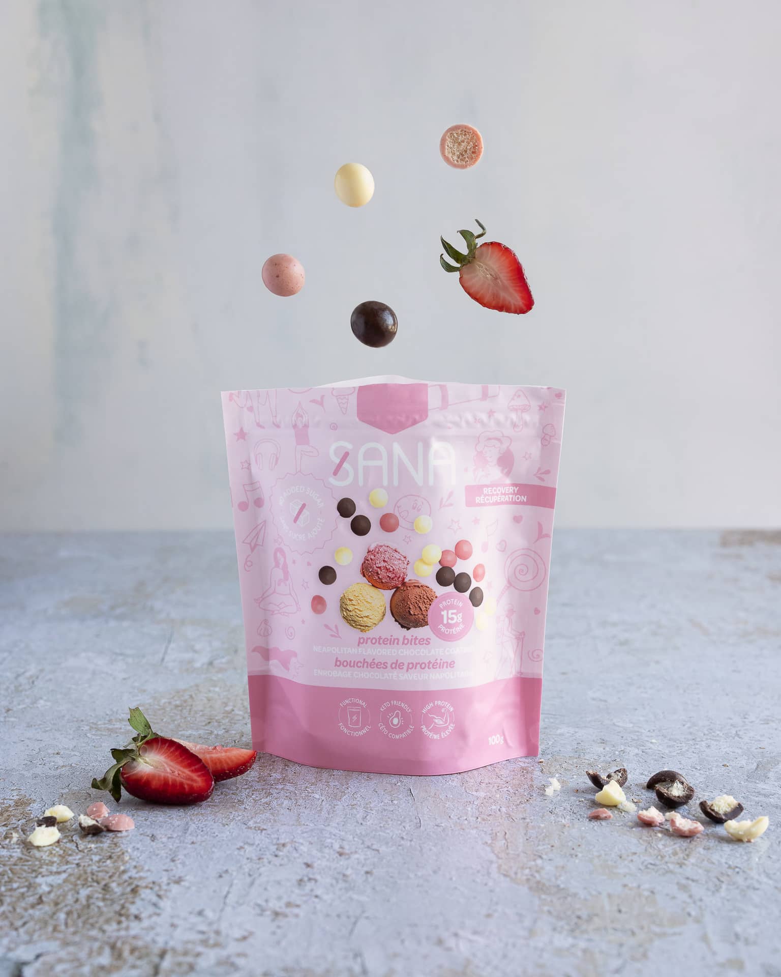 BOUCHÉES DE PROTÉINE CHOCOLATÉES - NAPOLITAINE - Institut MAIA