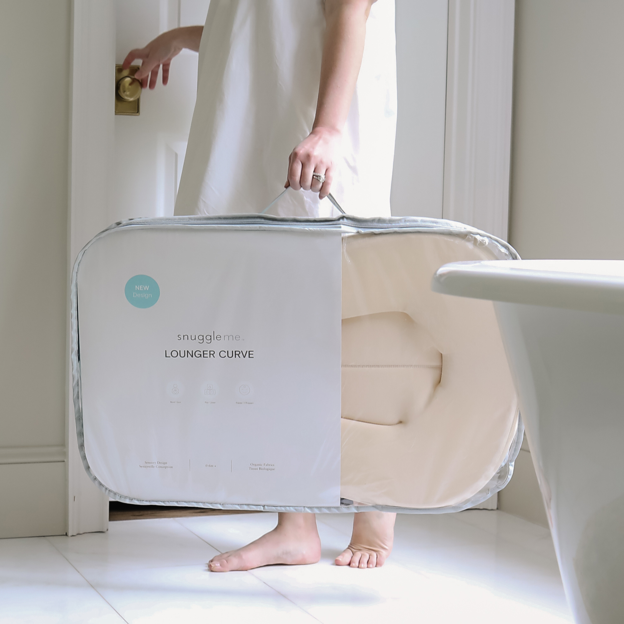 COUSSIN SNUGGLE ME LOUNGER CURVE - Naturel - Institut MAIA